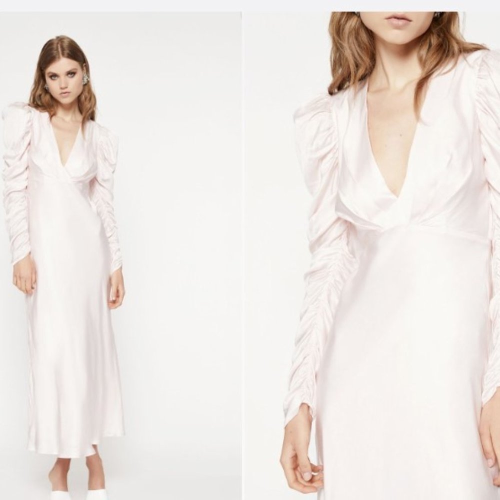 BARDOT - ZARIA MIDI DRESS IN SOFT PINK, US 8